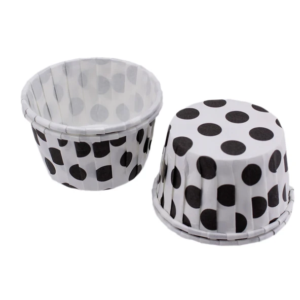 Cupcake Kalıbı Büyük Boy 62*40 Mm (50 Adet)  Puantiyeli  Beyaz ürün görseli