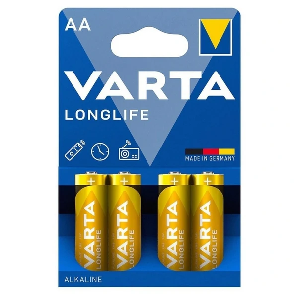 Varta Longlife AA 4'lü Alkalin Kalem Pil ürün görseli