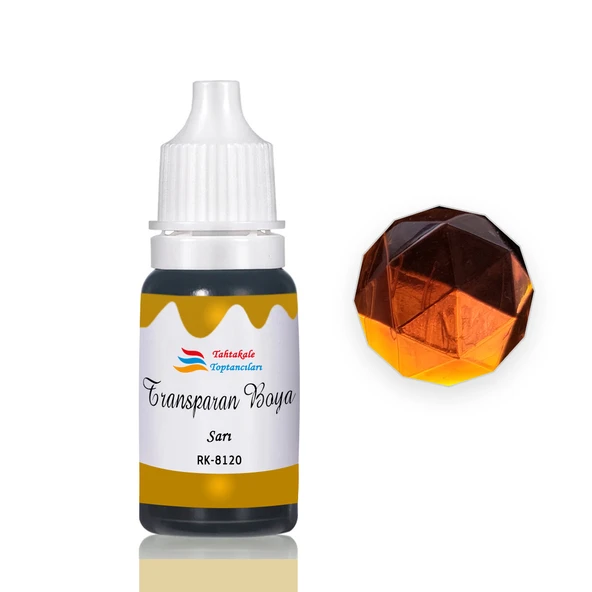 Epoksi Reçine Transparan Boya Pigment Şeffaf Epoksi Boyası 20 ML  Sarı - 8120 ürün görseli