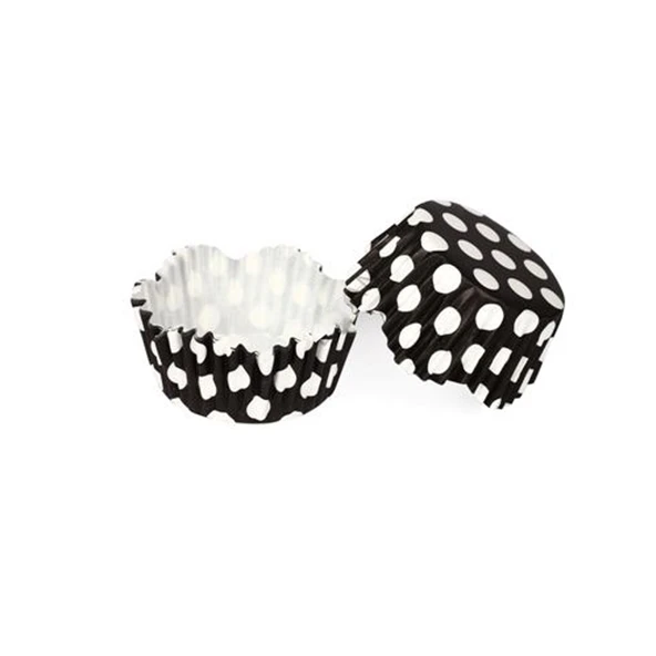 Kek Kalıbı Pet Kapsül 65*38 Mm Kağıt Cupcake Kağıdı (100 Adet)  Puantiyeli  Beyaz ürün görseli