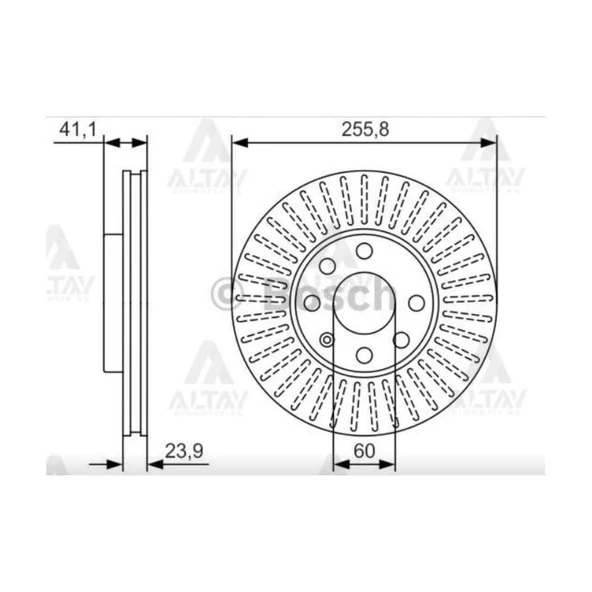 FREN DISKI ASTRA G  98-07 / ÖN HAVALI 256-4 ürün görseli