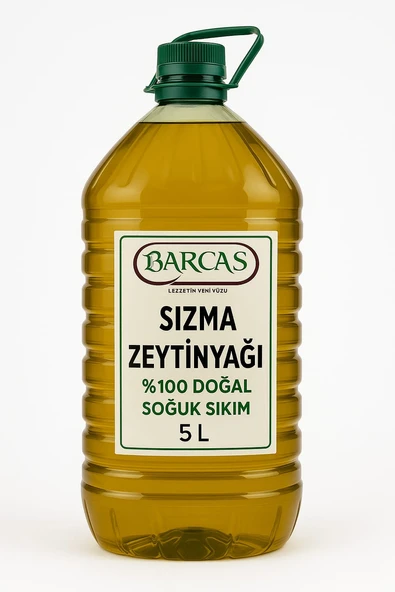 BARCAS 5 LT %100 DOĞAL SOĞUK SIKIM SIZMA ZEYTİNYAĞ ürün görseli
