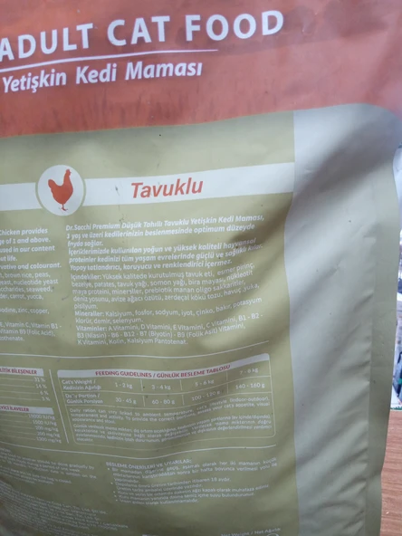 DR.SACCHİ Düşük Tahıllı Kuru Kedi Mama Tavuklu 10 kg - 3