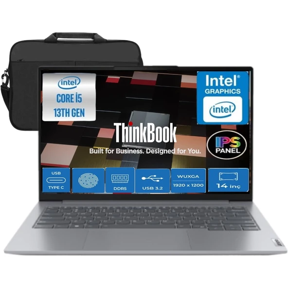 Thinkbook G6 Irl Intel Core I5-13420H 40GB Ram 1tb SSD 14" (1920X1200) IPS Fdos 21KG00UCTR Taşınabilir Bilgisayar&çanta ürün görseli 1