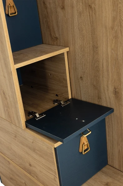 EVİMŞAH 90 190 YAVRU YATAKLI 3 LÜ CEVİZ A.GRİ RANZA - 5