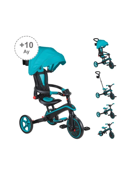 Globber Globber Explorer 4 in 1 Turkuaz Katlanabilir Bebek Bisikleti ürün görseli