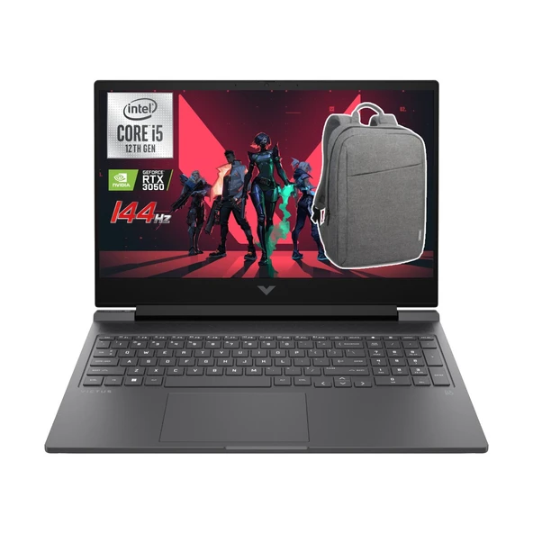 Victus Gaming 15-FA0011NT Intel Core I5 12450H 16GB 512GB SSD RTX3050 4gddr6 Freedos 15.6 IPS 144Hz 80D33EA-16512C Taşınabilir Bilgisayar+Çanta ürün görseli 1