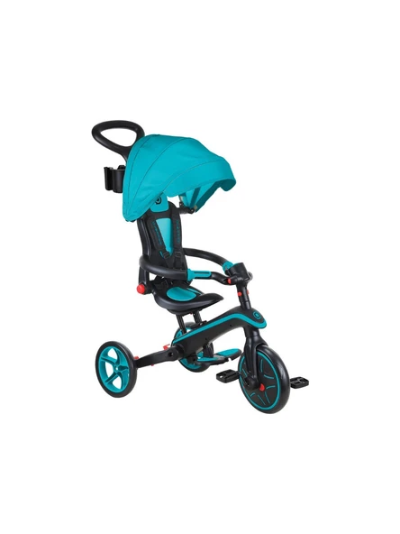Globber Globber Explorer 4 in 1 Turkuaz Katlanabilir Bebek Bisikleti - Resim 3