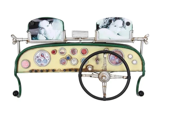 pilelistore Dekoratif Metal Askı Çerçeveli ve Araba Konsolu Temalı Hediyelik