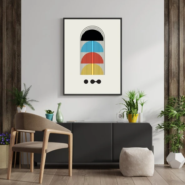 Bauhaus Gece Karanlığı Duvar Tablosu Çerçeveli 3'lü Set Siyah Renk 35 x 50 Boyut/Ebat - 3