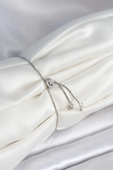 pilelistore Çiçek Model Asansörlü Gümüş Renk Kadın Bileklik - TJ-BB8012 - 2