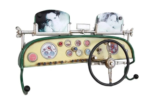 pilelistore Dekoratif Metal Askı Çerçeveli ve Araba Konsolu Temalı Hediyelik - 3