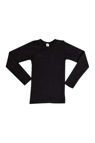 biçomi Kota 1 Adet Kız Erkek Çocuk Termal Siyah İçlik Fanila Body 2005 - Resim 2