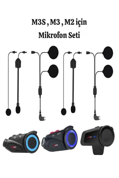 M2 - M2C - M3 - M3S Intercom Serileri Için Yedek Kulaklık Mikrofon Seti - 5