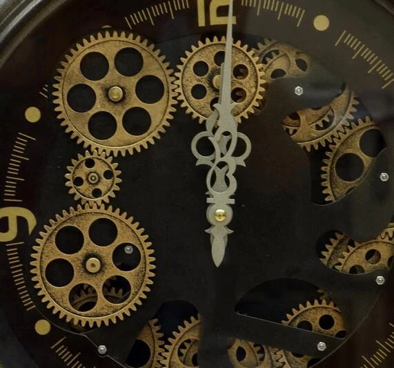 pilelistore Saat Çarklı Köstek Duvar Saati Dekoratif Ev Ofis Hediyelik - 2