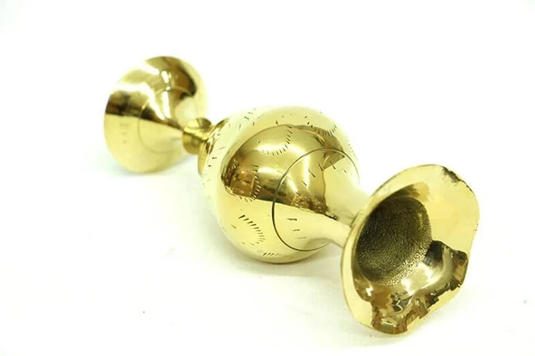 pilelistore Vazo Düz Model Tamamı Pirinç Dekoratif Hediyelik - 4