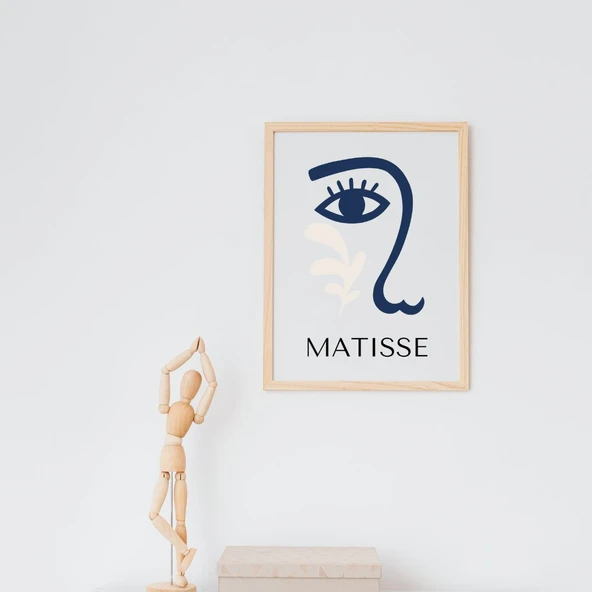 Mavinin Güzelliği Matisse Duvar Tablosu Çerçeveli 2'li Set Ahşap Renk 21 x 30 Boyut/Ebat