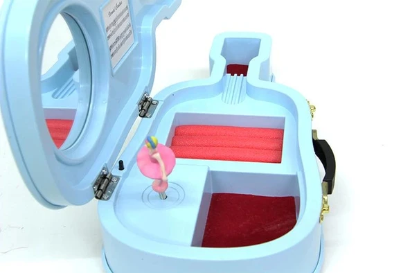 pilelistore Müzik Kutusu Çello Takı Kutusu Dekoratif Hediyelik - 3