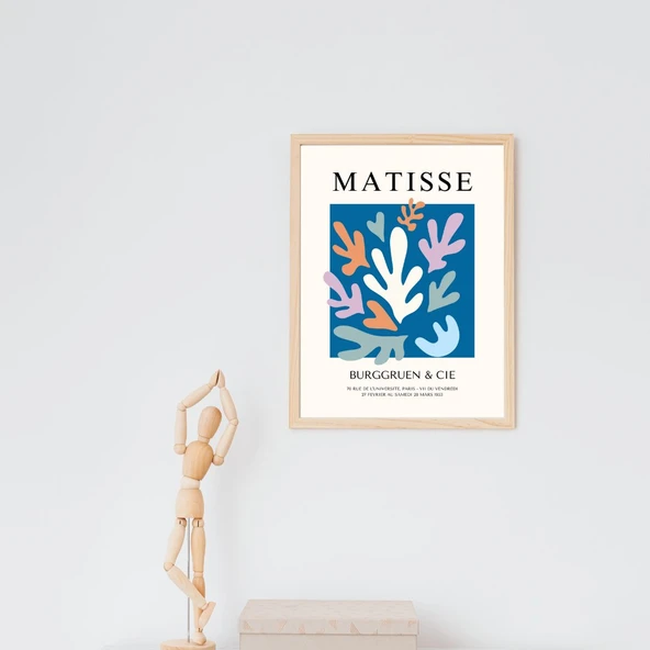 Mavinin Büyüsü Matisse  Duvar Tablosu Çerçeveli 2'li Set Ahşap Renk 35 x 50 Boyut/Ebat ürün görseli