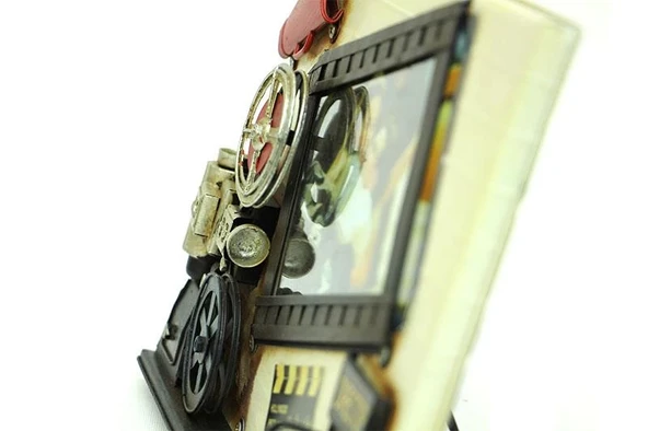pilelistore Dekoratif Metal Çerçeve Sinema Temalı Vintage Hediyelik - 5