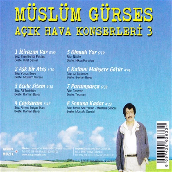 Müslüm Gürses Açık Hava Konserleri 3 - CD - 2