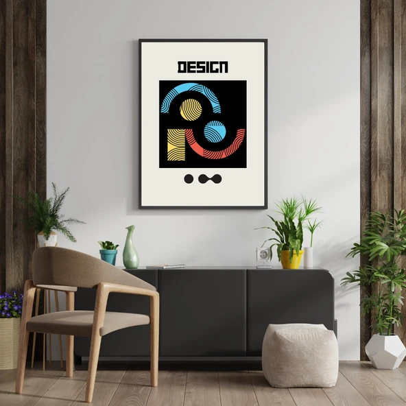 Bauhaus Gece Karanlığı Duvar Tablosu Çerçeveli 3'lü Set Siyah Renk 30 x 42 Boyut/Ebat - 4