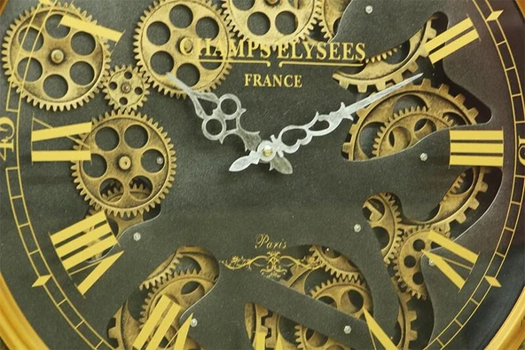 pilelistore Saat Çarklı Köstek Modeli Duvar Saati Dekoratif Ev Ofis Hediyelik - Resim 5