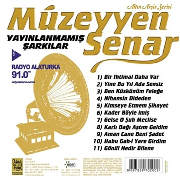 Müzeyyen Senar Yayınlanmamış Şarkılar - CD - 2