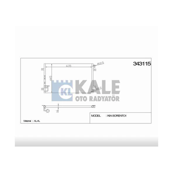 RADYATÖR KLİMA SORENTO 03-06 ürün görseli