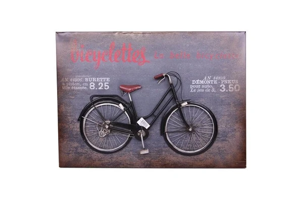 pilelistore Bisiklet Tablo Pano Vintage Dekoratif Ev Ofis Hediyelik - 1