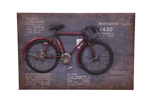 pilelistore Bisiklet Tablo Vintage Pano Dekoratif Ev Ofis Hediyelik - 1