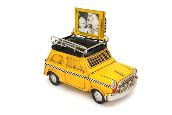 pilelistore Dekoratif Metal Araba Çerçeveli ve Kumbaralı - 2