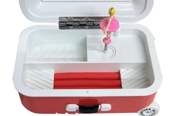 pilelistore Müzik Kutusu Bavul Dekoratif Hediyelik - 3