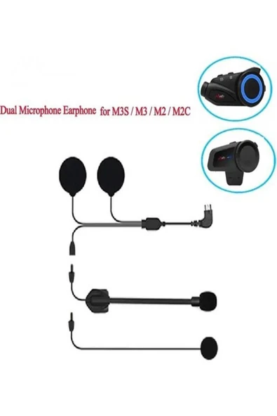 M2 - M2C - M3 - M3S Intercom Serileri Için Yedek Kulaklık Mikrofon Seti - 6