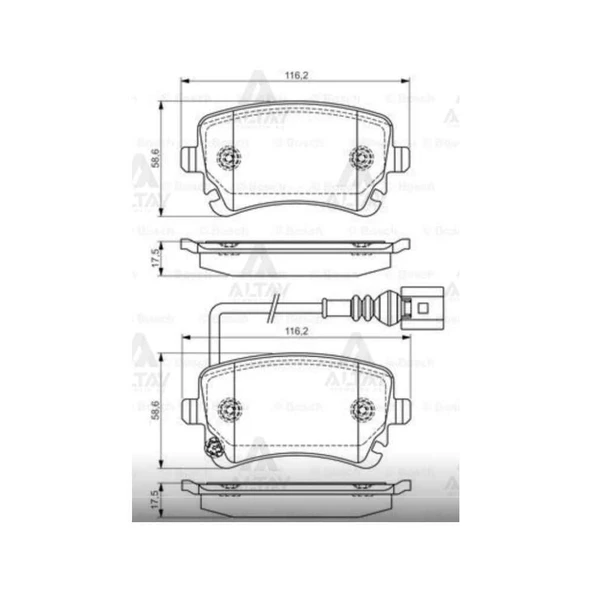 FREN BALATA TRANSPORTER T5 03= 16-17 ARKA FISLI ürün görseli