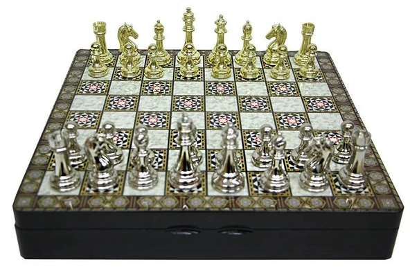 pilelistore Satranç Taşı Zamak Kutulu Satranç Takımı Seti Hediyelik