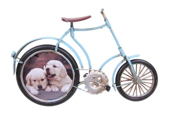 pilelistore Dekoratif Metal Bisiklet Çerçeveli Vintage Hediyelik