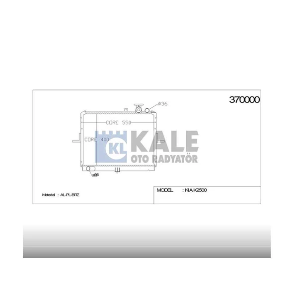 RADYATÖR SU BONGO  97-04 / K-2700 04= 26mm M-T BRAZING ürün görseli