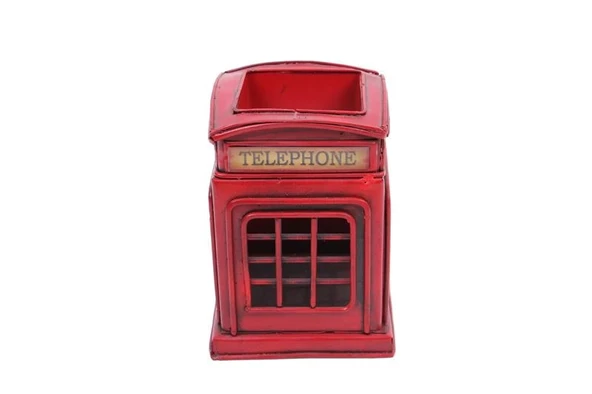 pilelistore Dekoratif Metal Londra Telefon Kulübesi Kalemlik Vintage Hediyelik - 2