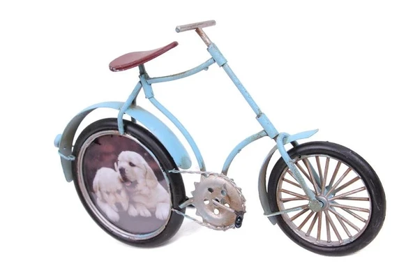 pilelistore Dekoratif Metal Bisiklet Çerçeveli Vintage Hediyelik - 2