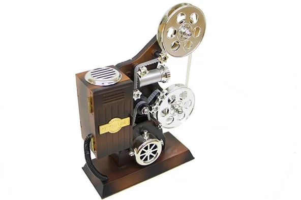 pilelistore Film Makinesi Müzikli Müzik Kutusu Dekoratif Ev Ofis Hediyelik - 3