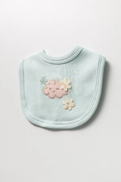 Bebitof %100 Pamuk Sevimli Ay ve Bulutlar Desenli Bebek 5 Parça Yenidoğan Hastane Çıkışı Zıbın Seti BBTF.YSL.20223 - 3