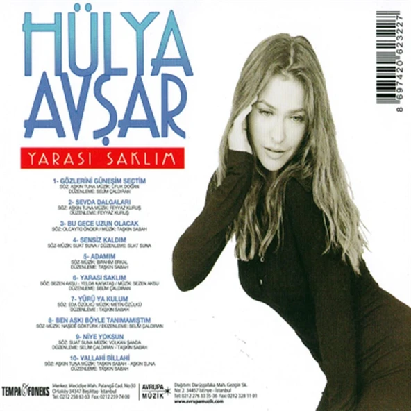 Hülya Avşar Yarası Saklım - CD - Resim 2