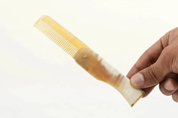 pilelistore Doğal Kemik Tarak Fırça Katlanabilir Çakı Tarzlı Hediyelik Eşya