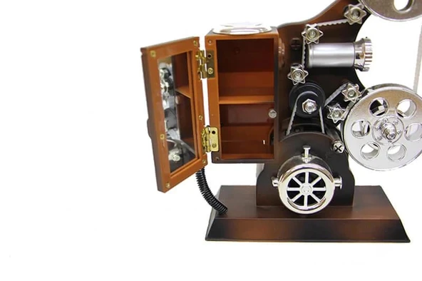 pilelistore Film Makinesi Müzikli Müzik Kutusu Dekoratif Ev Ofis Hediyelik - 2