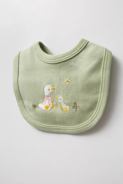 Bebitof %100 Pamuk Sevimli Ördek Desenli 5 Parça Yenidoğan Hastane Çıkışı Zıbın Seti BBTF.YSL.20219 - 3