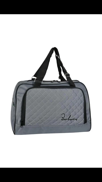 pilelistore Askılıklı Spor El Valizi Büyük Boy Su Geçirmez El Çantası Gri