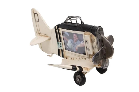pilelistore Uçak Çerçeve Vintage Dekoratif Ev Ofis Hediyelik - 5