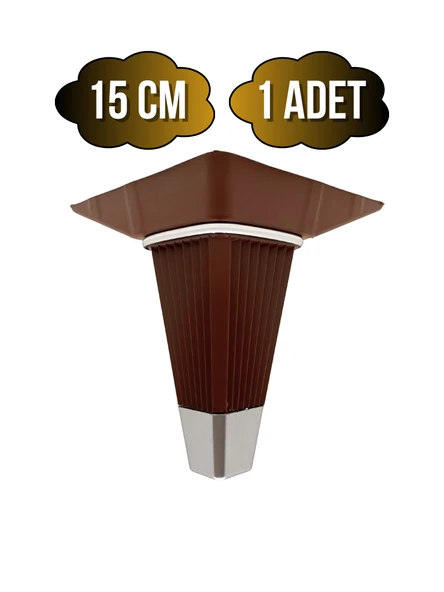 İrem Kahverengi Krom 15cm Plastik Ayak Mobilya Masa ve Dolap Ayağı(KAHVERENGİ KROM)(15CM) Kahverengi 15cm 15cm - 1 ADET ürün görseli
