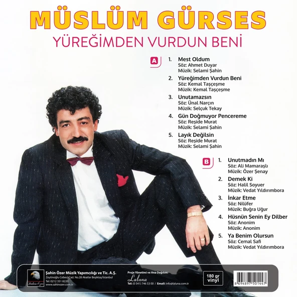 Müslüm Gürses Yüreğimden Vurdun Beni - Plak - 2